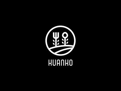 Kuanko black branding logo restaurant typography