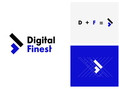 Digital Finest Brand Identity agency logo agency website brand brand identity branding d letter logo design minimalist minimalist logo symbol website