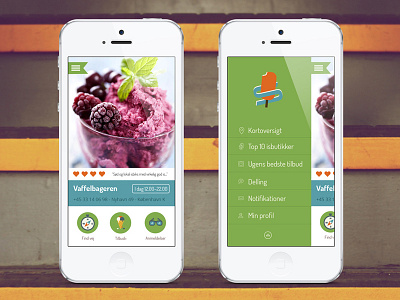 Ice-cream app UI app app mockup apps danish finder ice cream interface iphone mockup screen mockup ui ux