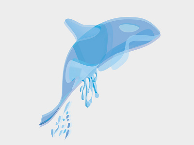 Whale blue concept illustration illustrator layers marine opacity whale