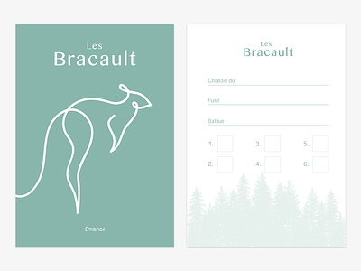 Les Bracaults illustration minimalists offline print simple turqouise