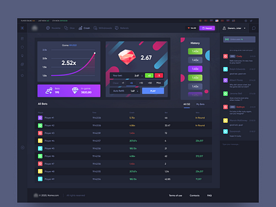 New Game Mod to the existing design of the lottery site betting cryptocurrency dark dashboard design figma lottery minimal roulette ui ux web design