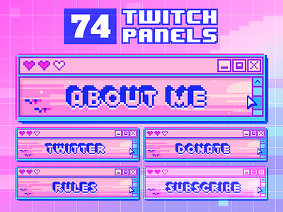 Windows pixel Style Twitch panels