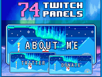 Polar Pixel Panels for Twitch pixel art pixelart twitch panels