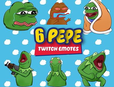 6 Pepe Emotes for Twitch, Discord or Youtube pepe twitch emote
