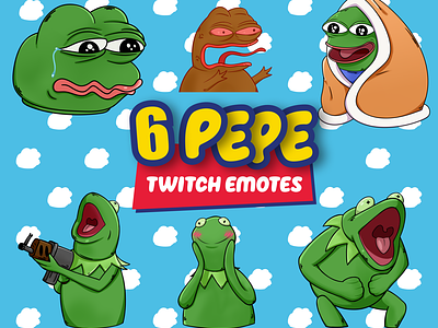 6 Pepe Emotes for Twitch, Discord or Youtube