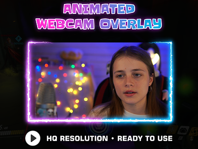 Animated Webcam Overlay for Twitch | Purple-Blue Gradient Electr by Oksana  qoqsik on Dribbble