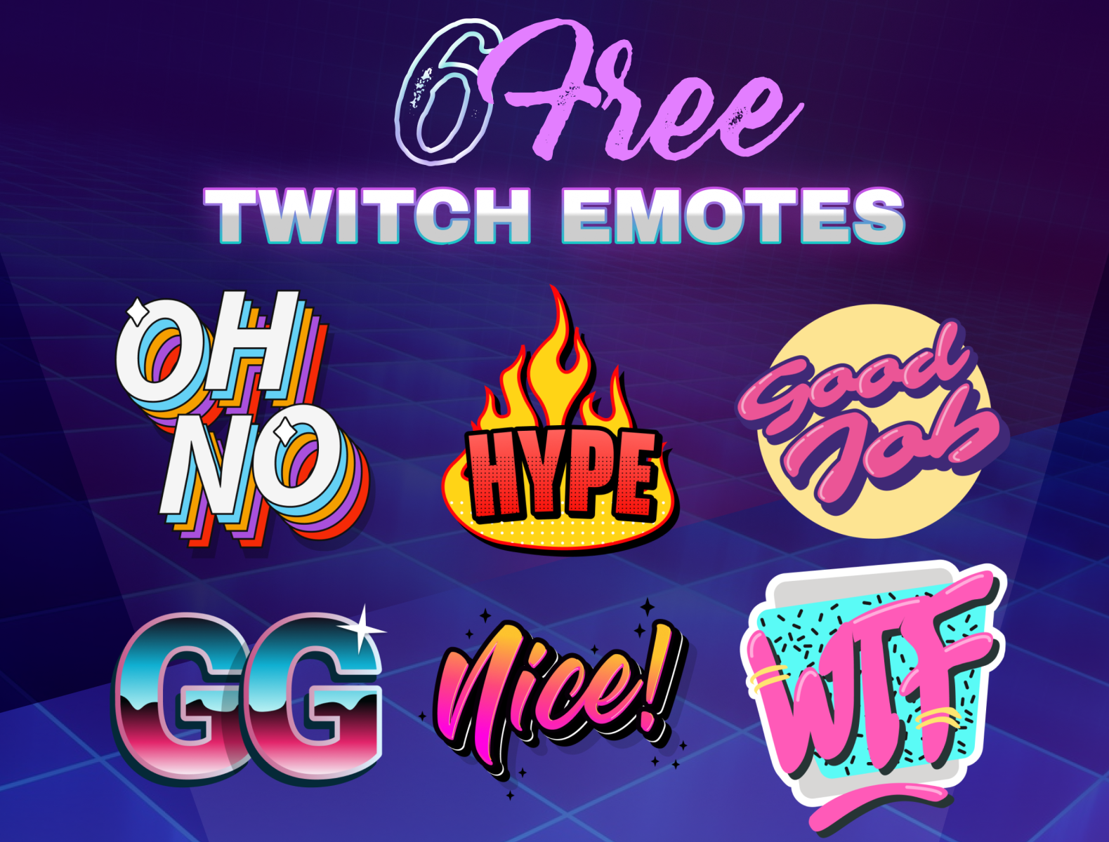 6x FREE Emotes for Twitch, Discord or Youtube by Oksana qoqsik on Dribbble