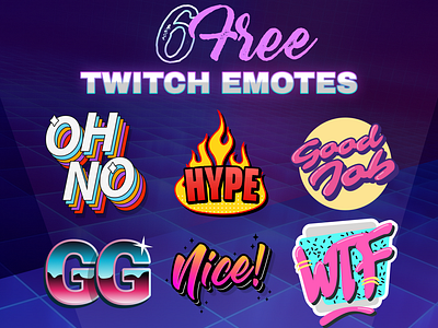 6x Free Emotes For Twitch Discord Or Youtube By Oksana Qoqsik On Dribbble