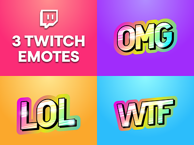 3 Emotes for Twitch, Discord or Youtube