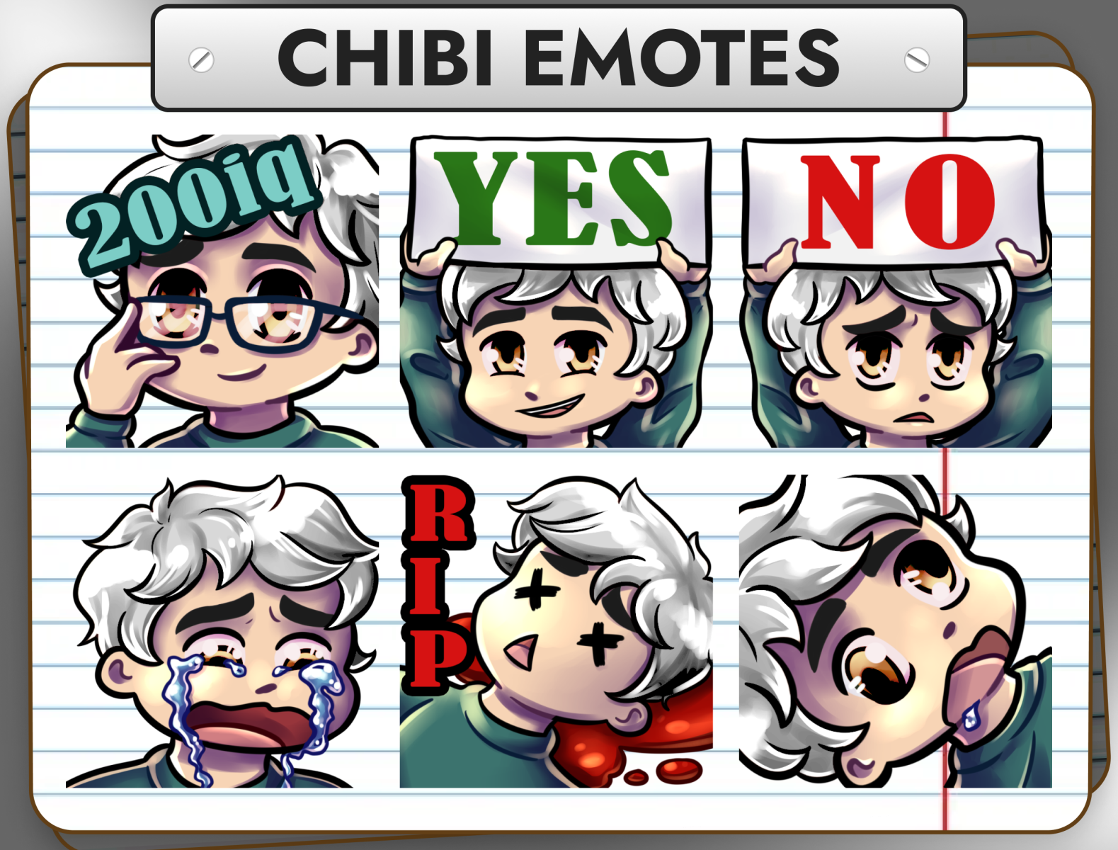 12 Blonde Hair Chibi Boy Emotes For Twitch By Oksana Qoqsik On Dribbble 0373