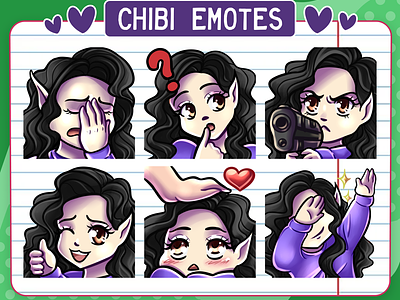 Demon Girl Emotes | Twitch and Discord Emotes | Instant Download | Cute  Girl Emotes | Devil Girl Emotes