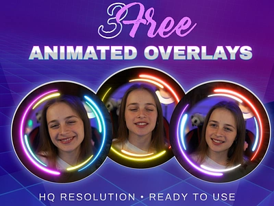 3 Free Animated Webcam Overlay for Twitch animated border camera frame free overlay stream twitch webcam youtube