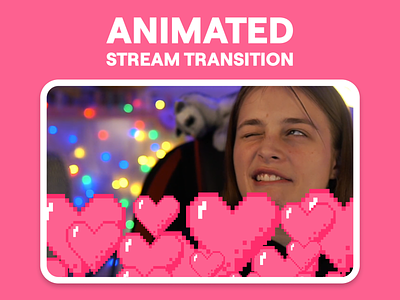 Animated heart stinger transition for twitch | Transition scene stream