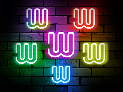 Neon Letter "W" | Twitch Sub Badges stream