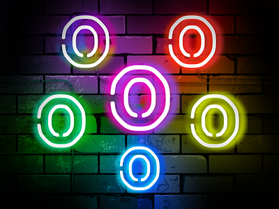 Neon Letter "O" | Twitch Sub Badges stream