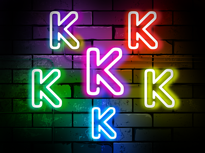 Neon Letter "K" | Twitch Sub Badges