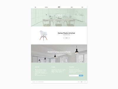OM Interior Shop Screen Design brand interior screen design screendesign website