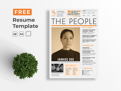 FREE Resume Template cover free graphic design newspaper resume template