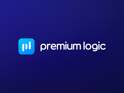 Premium Logic Logo Design branding gradient logic logo logotype mark premium premium logic saas vector