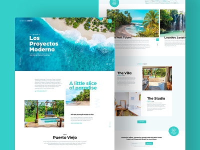 Los Proyectos Moderno Website costa rica travel ui web web design website