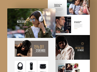 NCredible Audio Ecommerce Website audio ecommerce headphones mobile ncredible nick cannon responsive ui web web design website