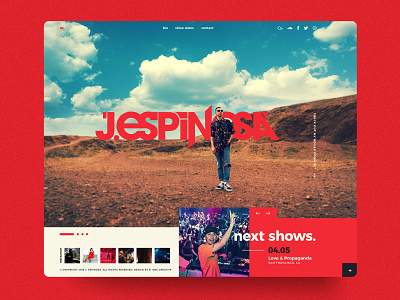 DJ Espinosa Website dj dj website espinosa ui web web design website