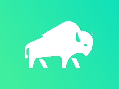 Bison Logo bison branding geometric gradient logo vector