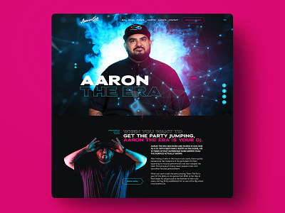 DJ Aaron the Era Website dj ui web web design website