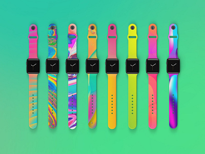 Apple Watch Bands apple gradients graphic design textures watch