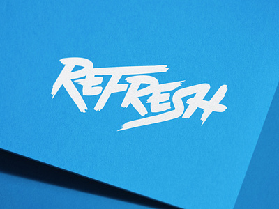 DJ Refresh Logo branding custom dj handwritten lettering logo refresh