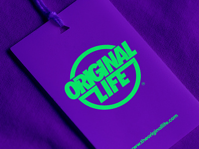Original Life Apparel Logo apparel brand branding circle design green label life logo original purple teal