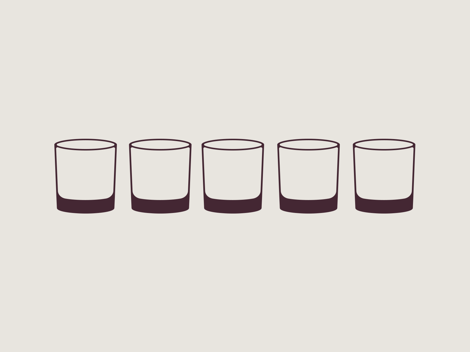 Bourbon Glasses alcohol beige bourbon glass illustration maroon