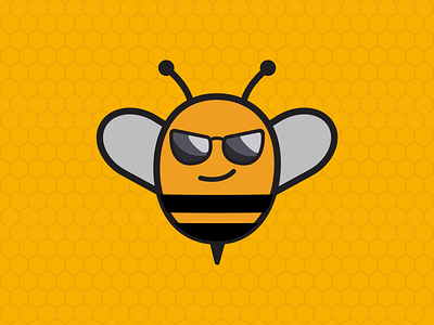 It's a Bee! (part 2) bee branding hive logo mascot yellow