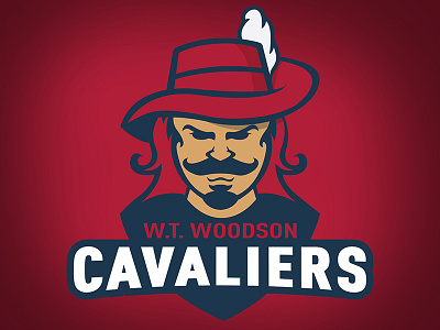 W.T. Woodson Cavaliers brand branding football logo school sports