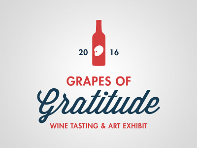 Grapes of Gratitude art benefit event gala logo wine