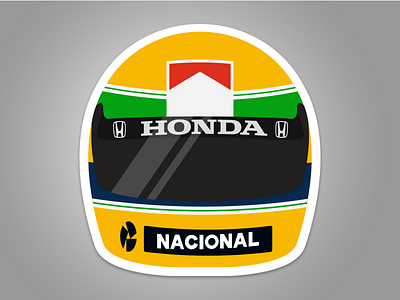 Senna Sticker brazil helmet race racing senna