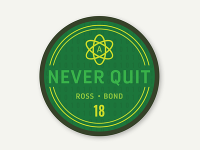 Never Quit Project Patch atom green mission mission patch patch
