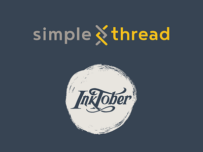 Simple Thread is doing Inktober! blue creativity ink inktober inktober2019 yellow