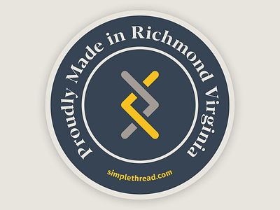 Proudly Made In RVA badge made in richmond sticker stickers virginia