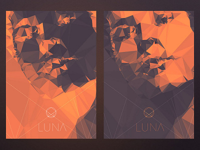 Luna branding logo polygon
