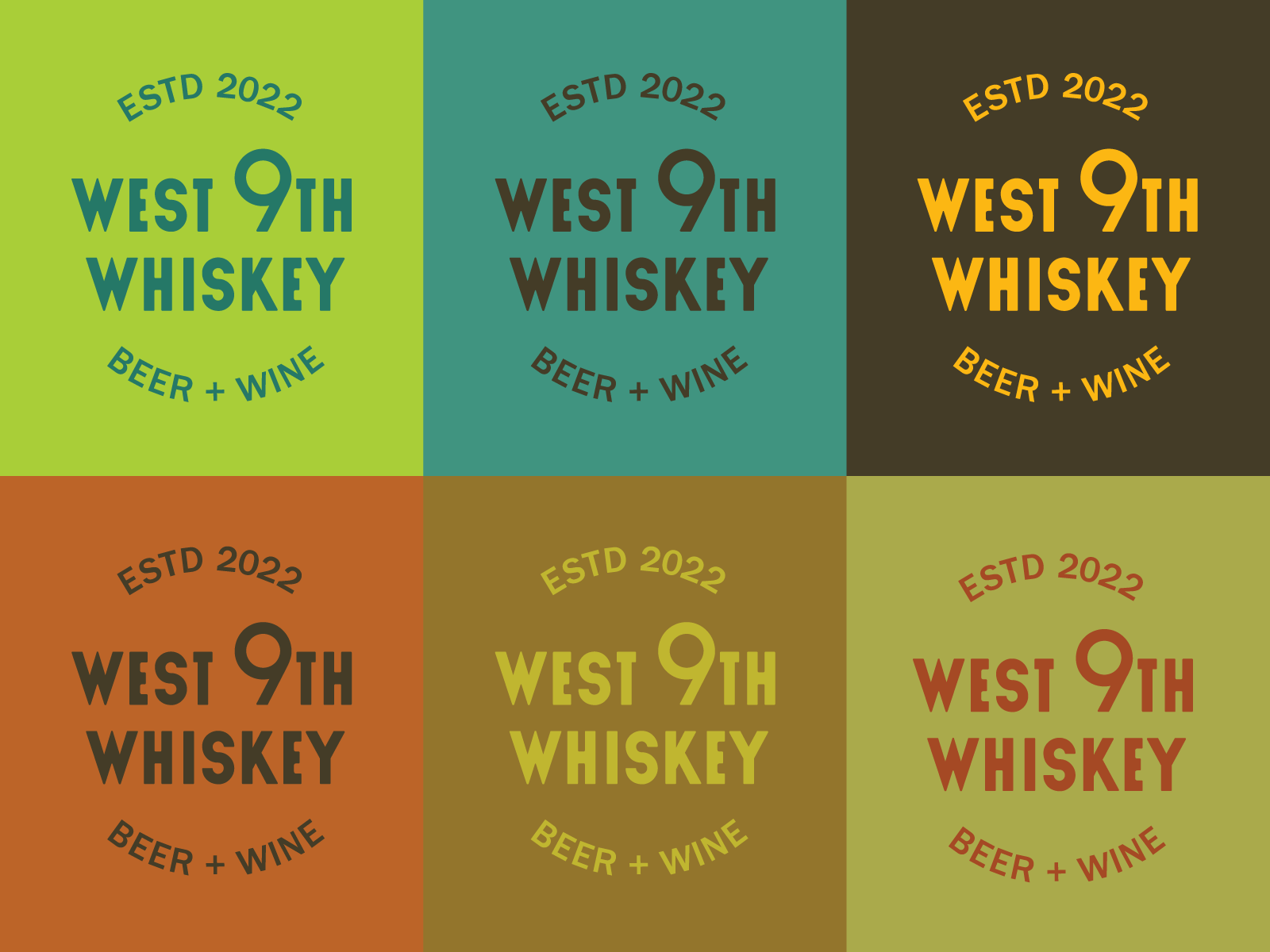 West 9th Whiskey Beer + Wine by Willa Odd Crocodile Creative on Dribbble