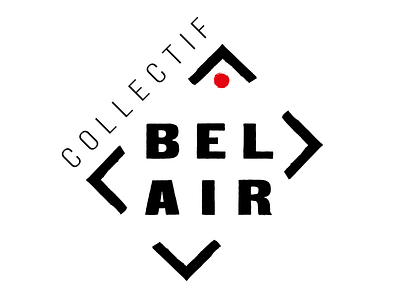 COLLECTIF BEL AIR (version blanche) artists artists group camera collectif collective house house logo logo logodesign maison