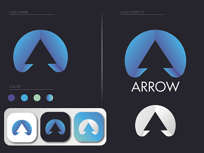 A modern latter logo (Arrow) a latter logo brand design branding logo latter mark modern logo