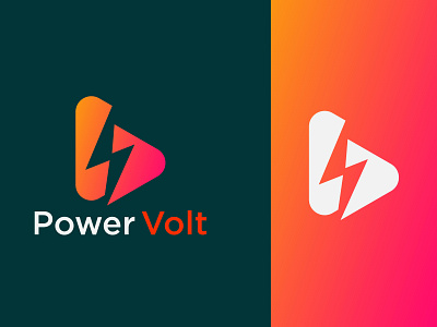 Power Volt Logo Design 3d animation brand design branding graphic design illustration logo power voltage