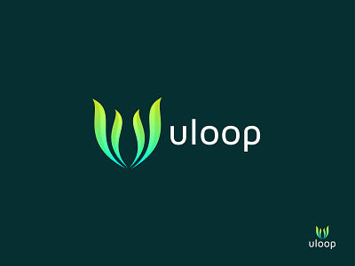 U Logo design (uloop) brand design branding design graphic design icon illustration logo ui ux vector