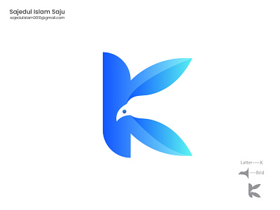 Modern K Latter Logo Design. 3d animation bird brand design branding design graphic design icon illustration logo ui ux vector