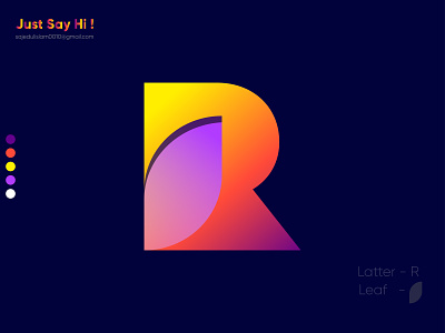 Modern R + Leaf Logo Design.
(Ready for sale! )