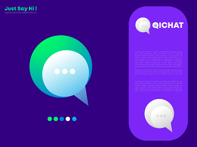 Modern Chat Logo Design. app brand design branding chatlogo design graphic design icon illustration logo qchat ui ux vector