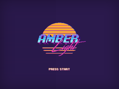 Amber Light | Brand Concept 8 bit 80s branding design logo retro video game